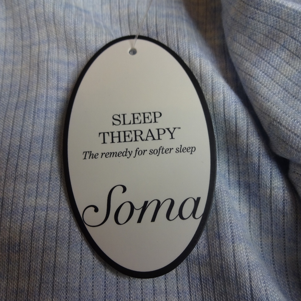 Soma Intimates Sleep Therapy Short Sleeve Tee Blue - Picture 5 of 8